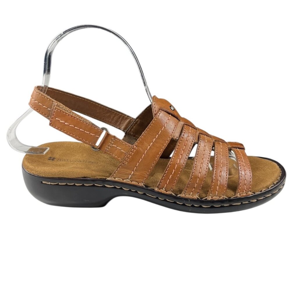 Naturalizer Portia Tan Leather Upper Sandals Comfort Shoes Size 7.5 M Boho Beach